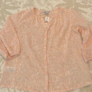 Tommy Bahama sheer button down blouse